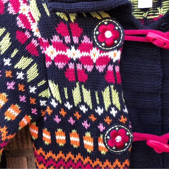 Savannah Girls Multicolored Sweater with Toggle Buttons Size 4T - Picture 2 of 8